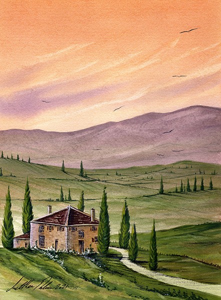 An evening in Tuscay