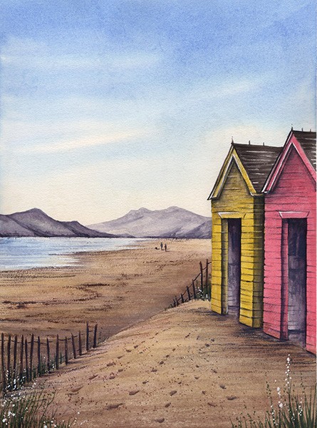 Beaach huts by the sea