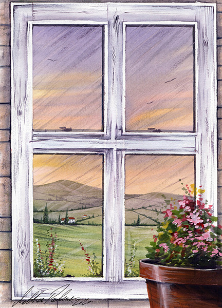 Through the cottage window
