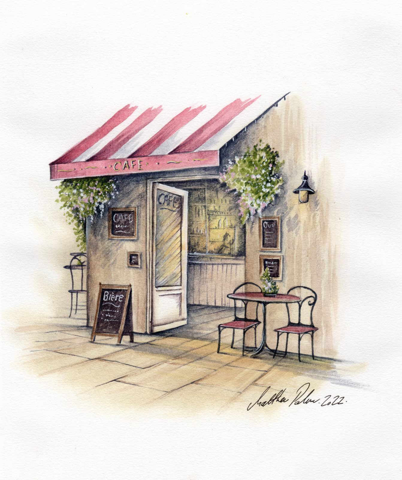 Parisian street cafe